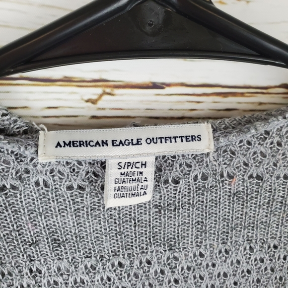 American Eagle Outfitters Grey Hooded Cardigan - Picture 2 of 4